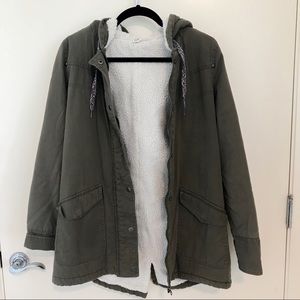 Roxy Army Green Fleece Jacket